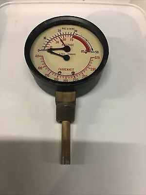 Vintage Jas.P Marsh Pressure Altitude Temperature A.S.M.E. Standard Gauge 320F • $65