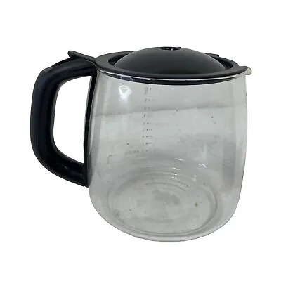 Krups 12 Cup Carafe Glass Coffee Pot Replacement Decanter Black Handle & Lid • $34.93