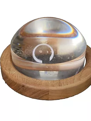 Magnabrite Dome Magnifier 4X 3.5  4.5  With Oak Walnut Mahogany Wood Base Vtg • $39.99