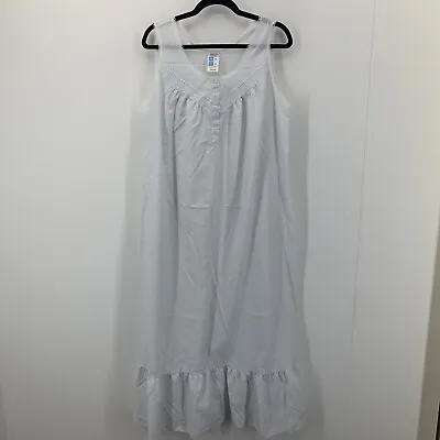 St Michael Womens 12 UK14 Nightgown Gown Ruffle Sleeveless Long Floral Vintage • $18.34