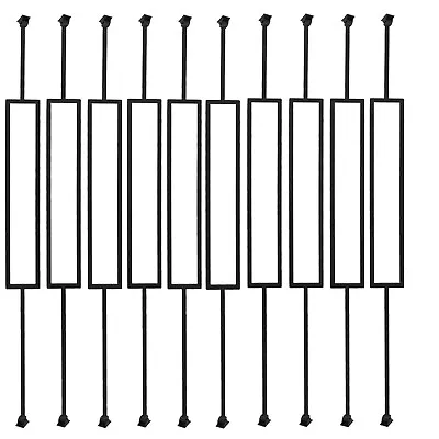 Iron Balusters 10 Pack Hollow Plain Bar Balusters Black Deck Balusters For St... • $120.87