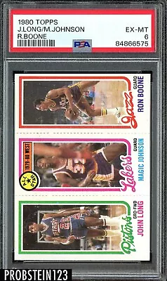 1980 Topps Basketball Magic Johnson RC Rookie HOF Long Boone PSA 6 EX-MT • $15.50