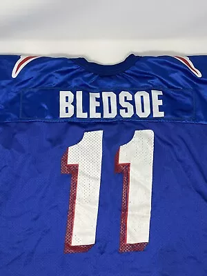 Vintage 1990s Drew Bledsoe New England Patriots #11 NFL Football Wilson JerseyXL • $25