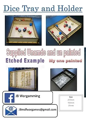 Dice Tray And Holder Wargame Board Game Etc Bolt Action Warhammer 40k Etc • £8.99