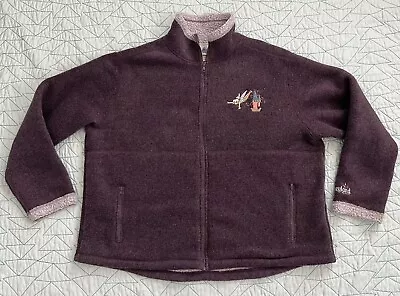 Disneyland Tinker Bell Fleece Jacket Womens XXL Full Zip Sherpa Lined Purple • $34.95