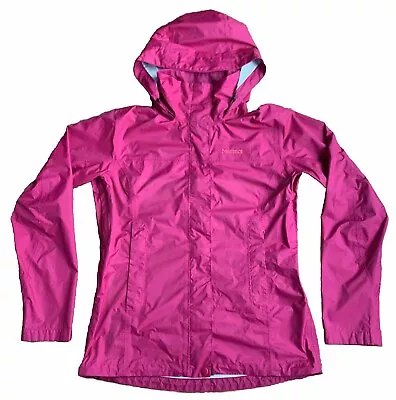 MARMOT Precip Waterproof Women's Size Small S Lightweight Rain Jacket Shell Pink • $30