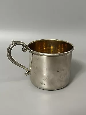 Vintage F. B. Rogers Silver Co. STERLING Baby Cup Mug Gilt Interior 44g No Mono • $39.50
