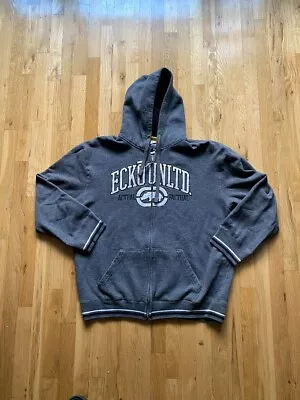 Ecko Unltd Zip-Up Hoodie Rhino Large HipHop Vintage Retro 90’s Y2K • $35