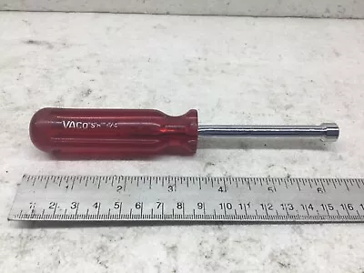 Vintage Vaco Red Handle Hollow Shaft S8 Nut Driver 1/4  • $5