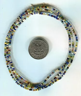 African Trade Beads Vintage Venetian Old Tiny Mixed Color Glass Seed Beads • $4.50