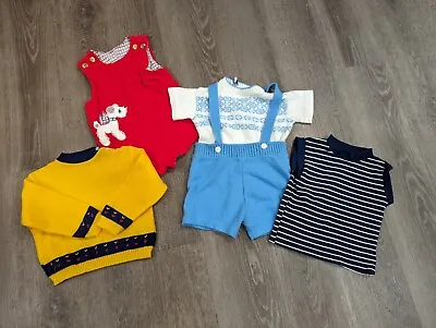 Vintage Kids Clothing Lot Of 5 Pieces Various Sizes Overalls Sweater Shorts  • $7.50