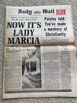 Daily Mail Newspaper 24th May 1974 Summerland Fun Palace Fire • £19.99