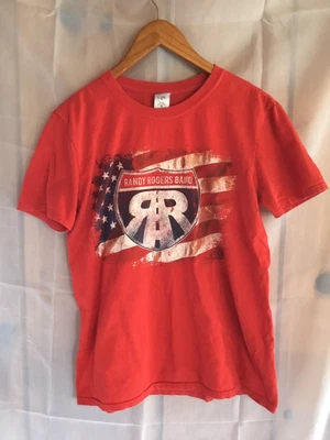 $8.50 • Buy Randy Rogers Band T Shirt Medium Red White & Blue Stars Texas Music Chest 40”