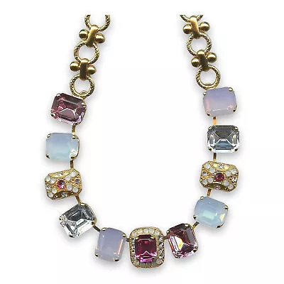 Mariana Necklace Lovely Lt Rose White Opal Rose Opal & Clear Austrian Crys... • $313