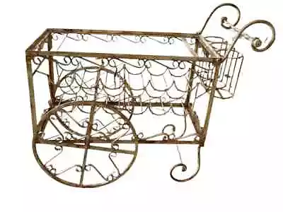 Vintage Rustic Flower Drinks Cart Table • $440