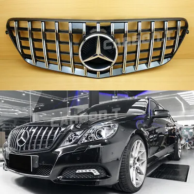 Front Grille Chrome + Shiny Black For M-Benz 2010-2013 E-Class W212 GT Style • $198.55