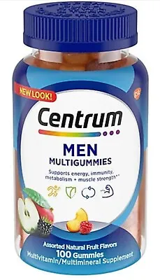 Centrum Multigummies Men Assorted Fruit Flavors 100 Gummies Exp 06/2024 1 Pack • $10.49