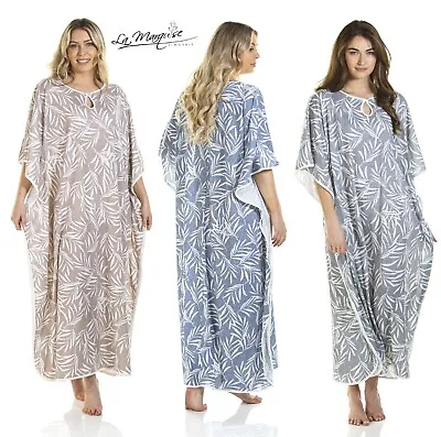 Ladies BANBOO BLOOM  KAFTAN Soft Jersey POLY-COTTON La Marquise One Size 829 • £19.95