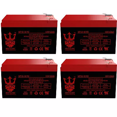 12V 12AH Compatible Battery For 6-DZM-12 APC Scooter Medical - 4 Pack • $98.99