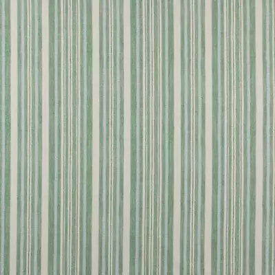 JANE CHURCHILL CURTAIN FABRIC DESIGN Tulsi Stripe 0.70 METRE GREEN 100% COTTON • £16.19