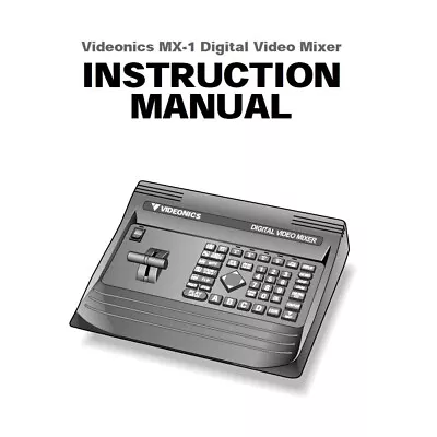 NEW Videonics MX-1 Operating Manual Plus Orientation Video On DISC - BUY It NOW! • $17.95