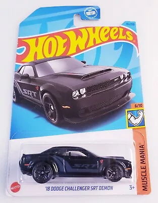2023 Hot Wheels Black '18 Dodge Challenger SRT Demon 151/250 Muscle Mania 6/10 • $3