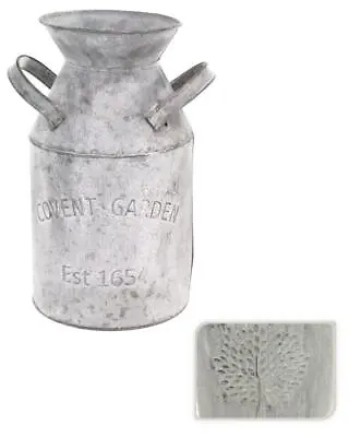 £7.49 • Buy Plant Flower Planter Pot Milk Churn Covent Garden Mulberry Tree 22cm Metal Zinc