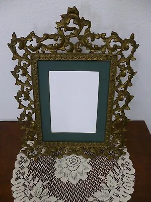 $58 • Buy Fabulous Antique Rococo Brass-Bronze Picture Frame-Easel 