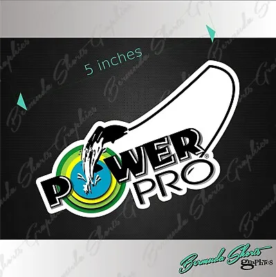 Power Pro Fishing Decal / 5  Vinyl Logo Adhesive Decals PAIR Si • $0.99