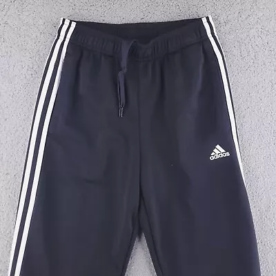 Adidas Pants Mens Small Sweatpants Black Track Performance Straight • $11.95