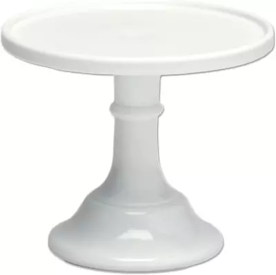 Milk White 6  Glass Cake Stand - By • $59.99