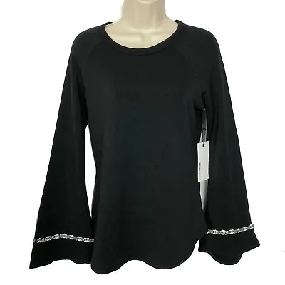 $17.99 • Buy Fifteen Twenty Size XS Embellished Bell Sleeve Fleece Top NWT 