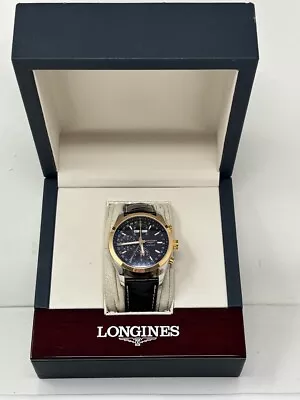 Authentic  Longines Conquest Classic Chronograph Moonphase SS/18k Wa (ACJ019806) • $512