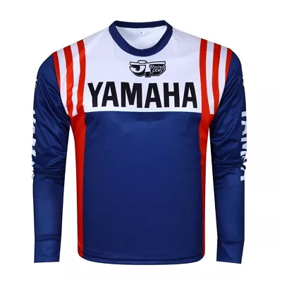 Vintage 80's Style Yamaha Blue Motocross Jersey MX Enduro AHRMA Motorcycle • $39.99