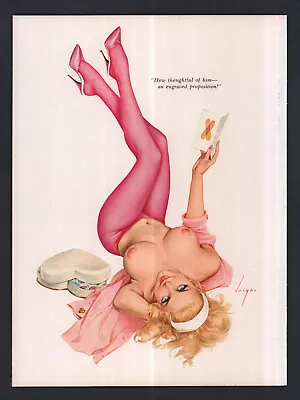 Vintage Playboy Alberto Vargas Girl Pin Up Page Print February 1965 • $18.51