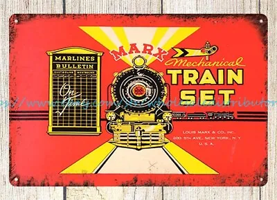 MARX WIND-UP MICKEY MOUSE METEOR TRAIN Childhood Toy Tin Sign Decoration Ideas • $18.96