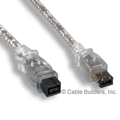 6FT FIREWIRE CABLE 9 PIN To 6 PIN IEEE1394B 6' 800 TO 400 CORD 9P-6P 9-6 1394A-B • $9.99