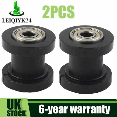 2x 8mm Nylon Chain Roller Slider Tensioner Guide Pulley Dirt Pit Fit Bike Motor • £8.98