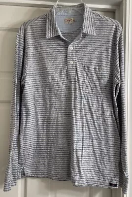 Faherty Logo L/S Pocket Polo Shirt Men Sz M! • $8.99