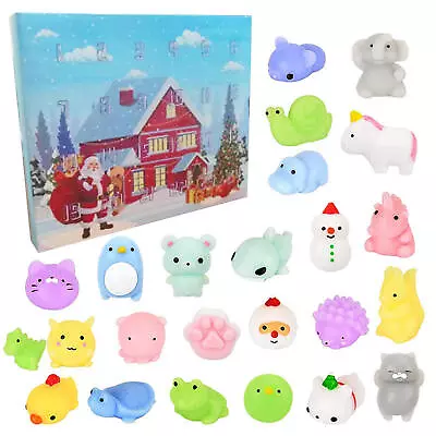 24PCS Mini Rubber Toys Christmas Advent Calendars Cute Decompression Toy Xmas US • $31.85