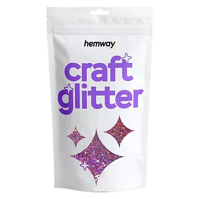 Hemway Craft Glitter - Multi-Size Chunky Fine Arts Crafts Resin Glitter 100g • £12.95