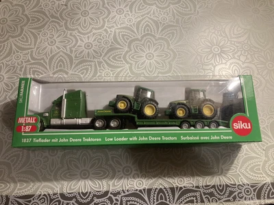 £25 • Buy Low Loader Truck With Two John Deere Tractors - 1:87 Scale By Siku - 1837