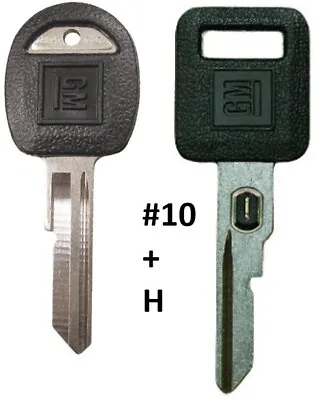 GM OEM Single Sided VATS Ignition Key #10 + Doors/Trunk GM OEM  Rubber  Logo Key • $22.95