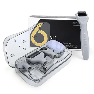 $49 • Buy Derma Roller Anti Aging Skin Care Dermaroller Set 6in1 Titanium Micro Needle Kit