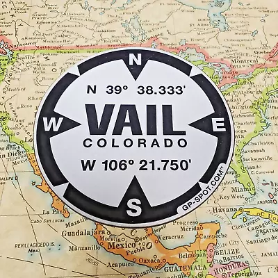 Vail Colorado GPS Magnet - Reflective Vinyl GPS Marker Magnet • $5