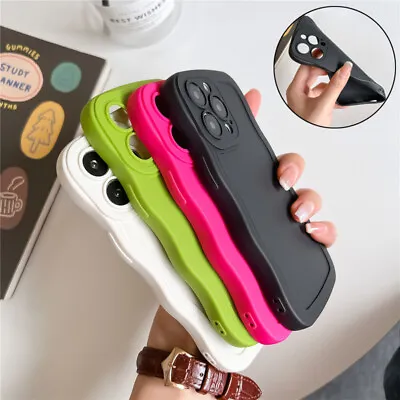 $8.99 • Buy For IPhone 14 13 Pro Max 12 11 X XR 8 7 Plus Wavy Silicone Case Shockproof Cover