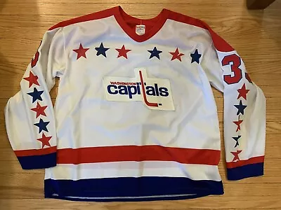 Mens Vintage 1980s CCM Washington Capitals NHL Jersey Sz XL All Sewn Logos • $49.99