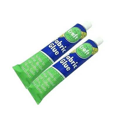 2 Pack Fabric Glue Washable Permanent Adhesive 50ml Each - Waterproof • £4.99