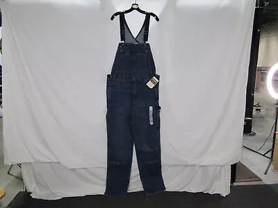 Duluth Trading Co. Men's Denim Bib Overalls Blue Size 36/34 Double Flex Ballroom • $24.99