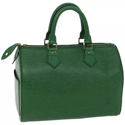 LOUIS VUITTON Epi Speedy 25 Hand Bag Borneo Green M43014 LV Auth 67032 • $450